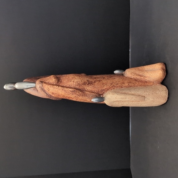 MCM Sculpture Of Posing Family With Silver Heads. - Picture 2 of 10